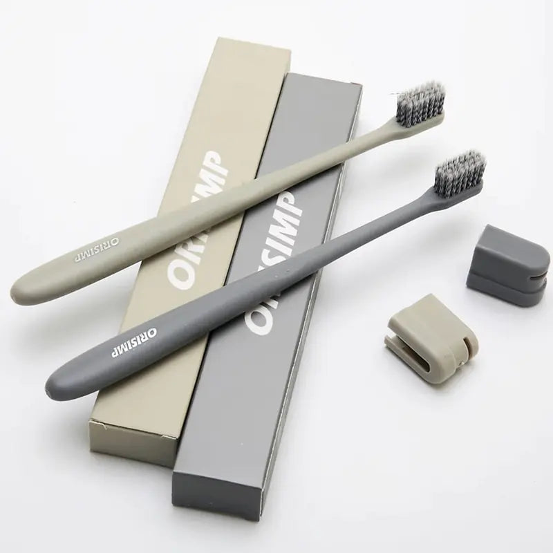 Japanese  Soft Bamboo Charcoal Couple Toothbrush