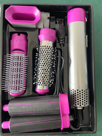 LuxeTress™5-in-1 Hot Air Brush and Curling Iron Styler