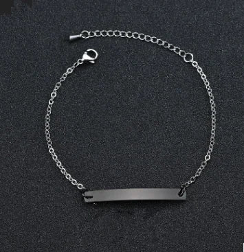 Custom Engraved Stainless Steel Tri-Color Bracelet