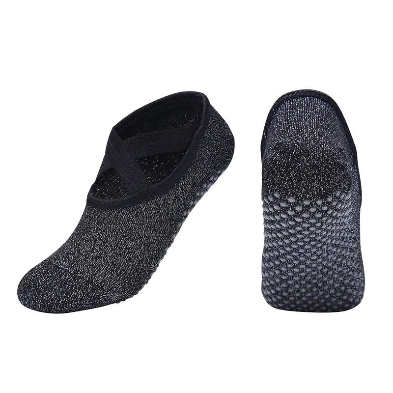 Fashion Silk Anti-Slip Yoga Ankle Socks for Women