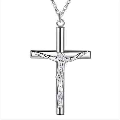 S925 Silver Jesus Cross Necklace