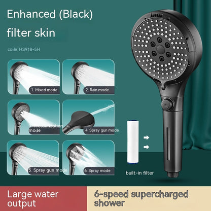Six-function Filter Skin Care Supercharged Shower Head