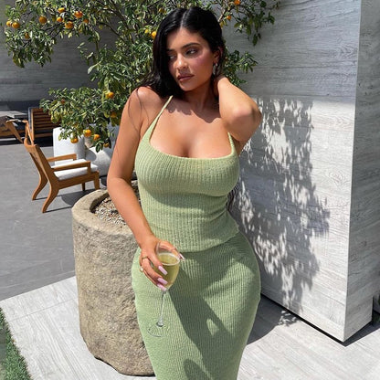 Slim Fit Tie-Back Tube Top with Skirt