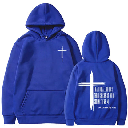 RetroCrucifixTMChrist Motivational Hoodie