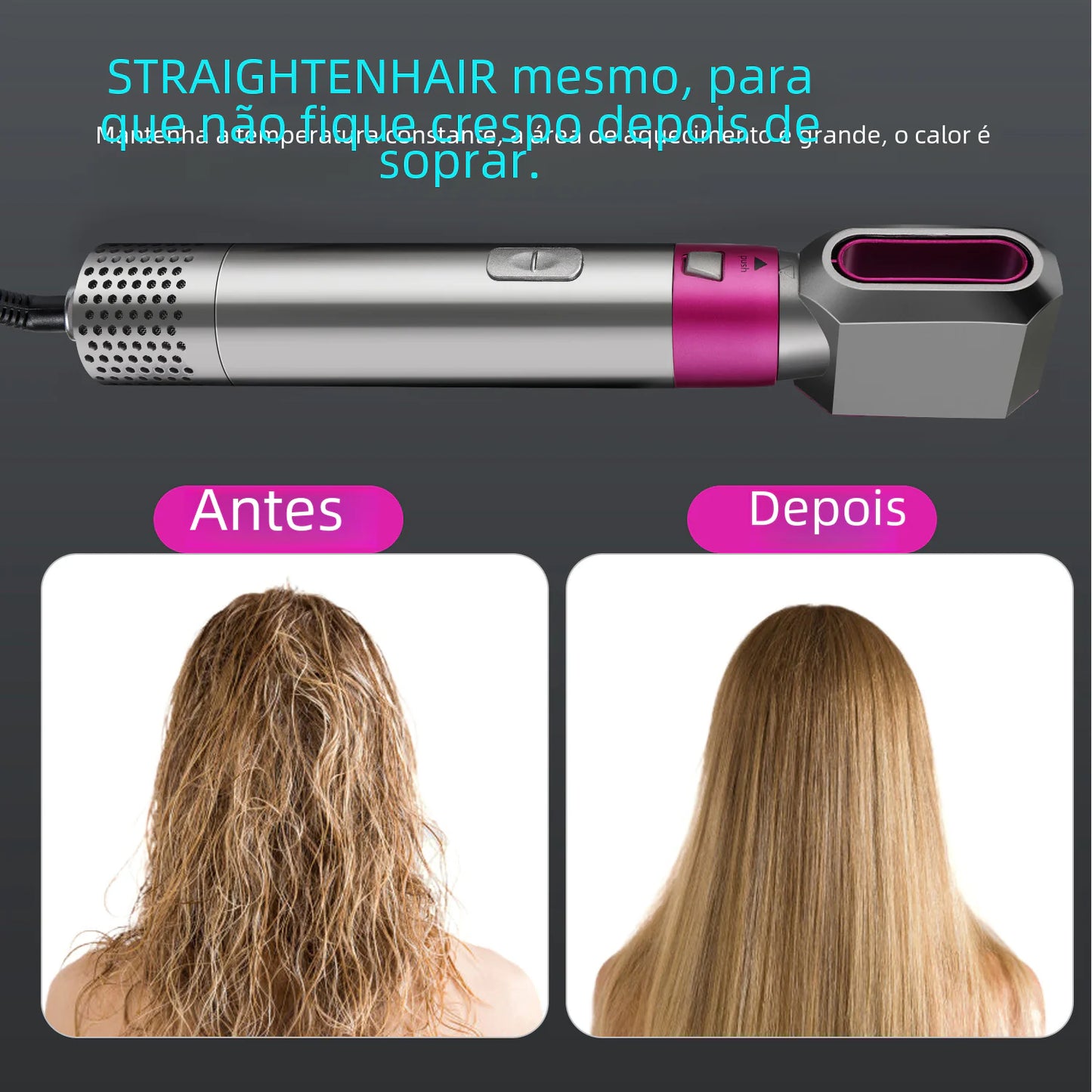 LuxeTress™5-in-1 Hot Air Brush and Curling Iron Styler