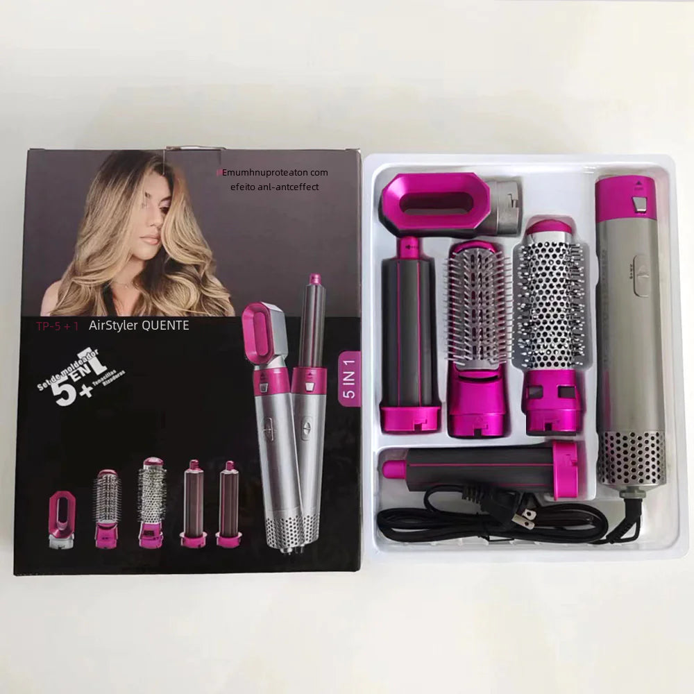 LuxeTress™5-in-1 Hot Air Brush and Curling Iron Styler