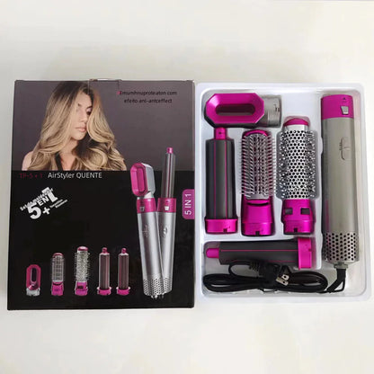 LuxeTress™5-in-1 Hot Air Brush and Curling Iron Styler