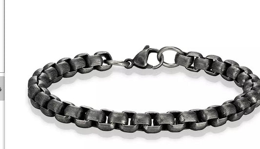Trendy Square Pearl Titanium Steel Bracelet Necklace for Men
