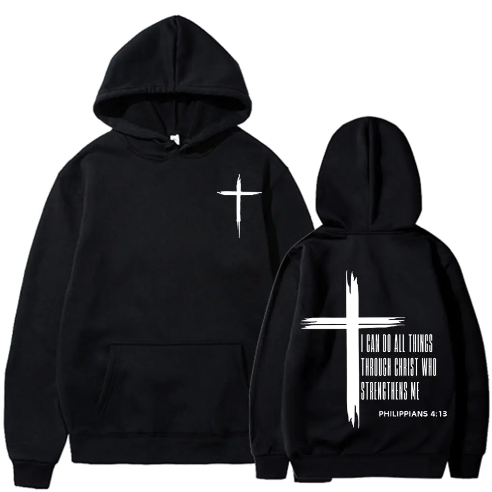 RetroCrucifixTMChrist Motivational Hoodie
