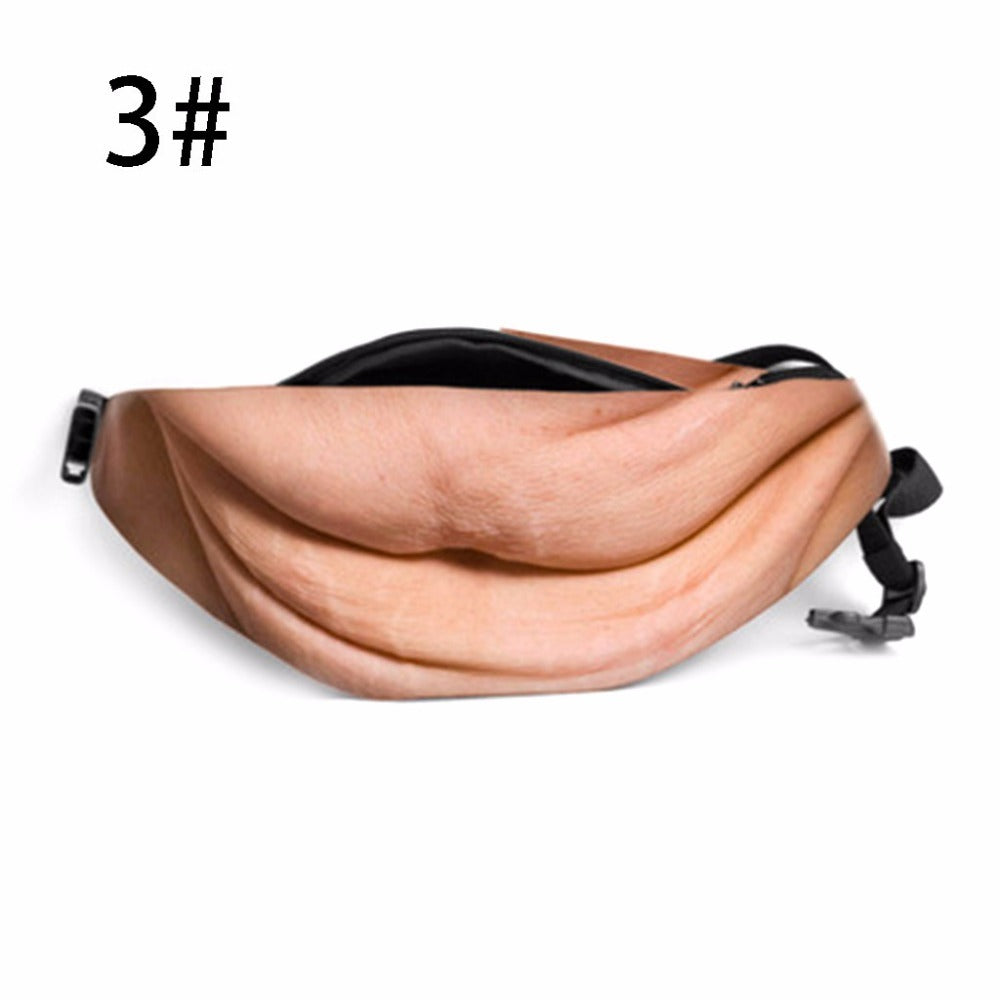 Novelty Fake Belly Waist Bag