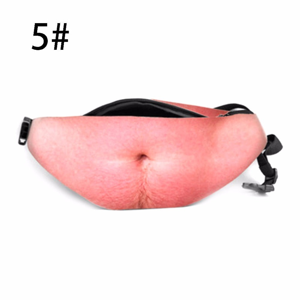Novelty Fake Belly Waist Bag