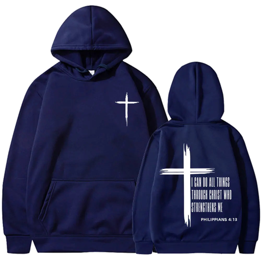 RetroCrucifixTMChrist Motivational Hoodie