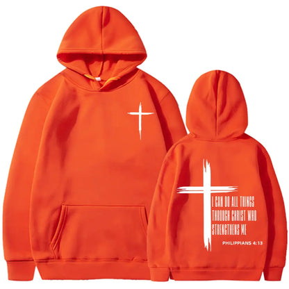 RetroCrucifixTMChrist Motivational Hoodie