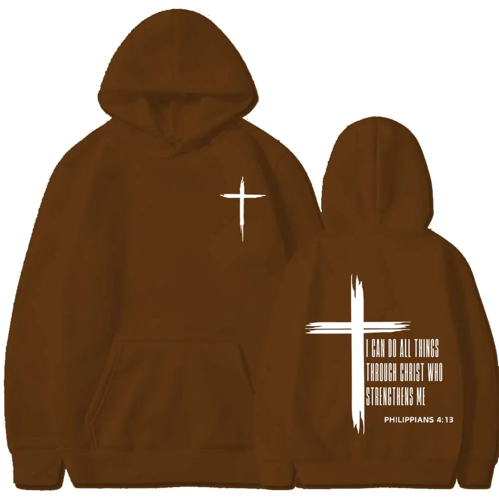 RetroCrucifixTMChrist Motivational Hoodie