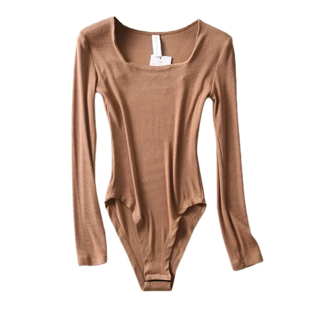 Women's Square Neck Long Sleeve Bodysuit