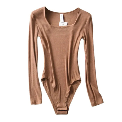 Women's Square Neck Long Sleeve Bodysuit