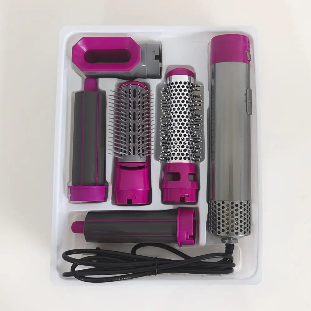 LuxeTress™5-in-1 Hot Air Brush and Curling Iron Styler
