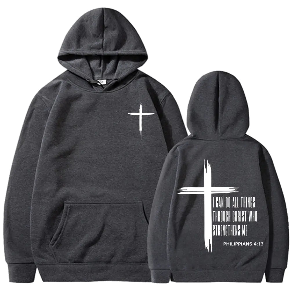 RetroCrucifixTMChrist Motivational Hoodie