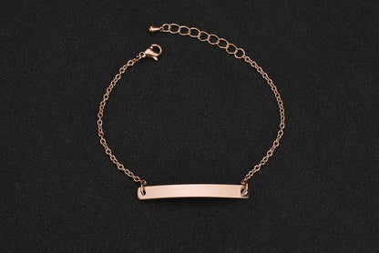 Custom Engraved Stainless Steel Tri-Color Bracelet