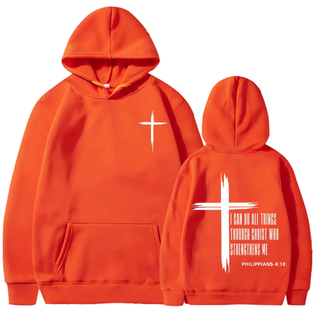 RetroCrucifixTMChrist Motivational Hoodie