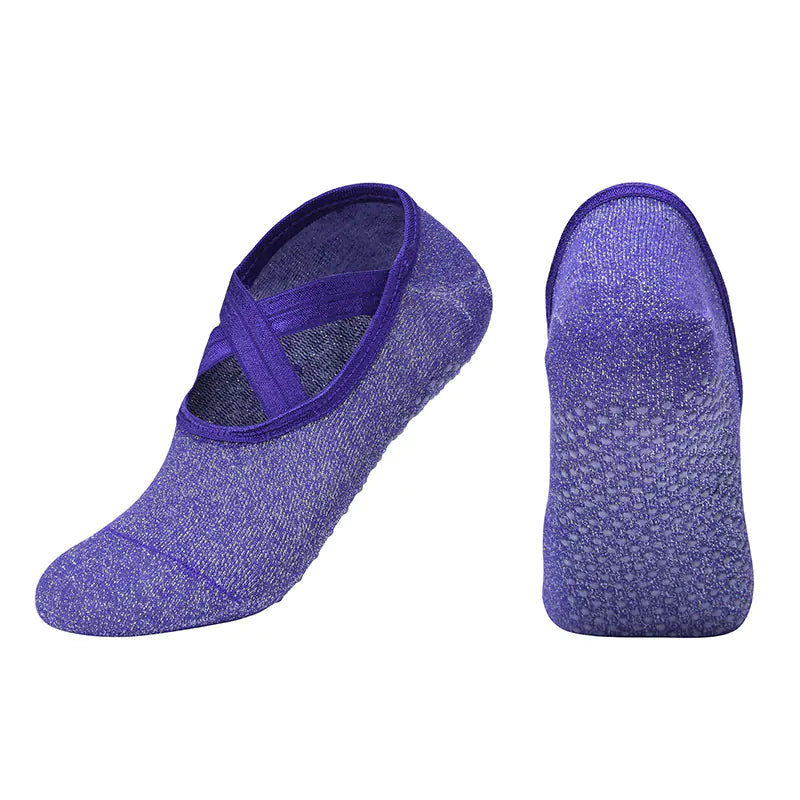 Fashion Silk Anti-Slip Yoga Ankle Socks for Women