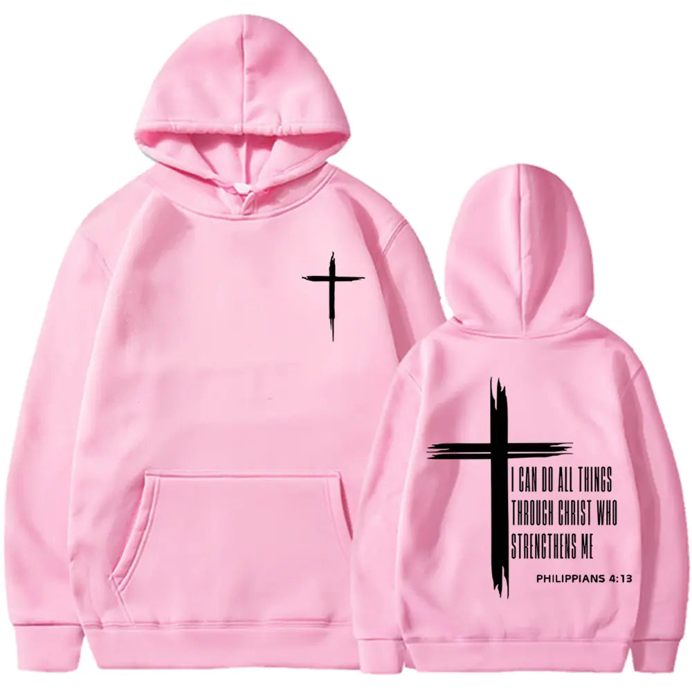RetroCrucifixTMChrist Motivational Hoodie