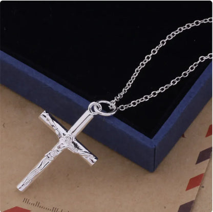 S925 Silver Jesus Cross Necklace