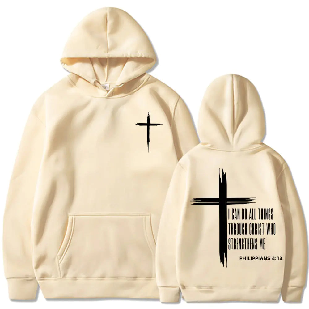 RetroCrucifixTMChrist Motivational Hoodie