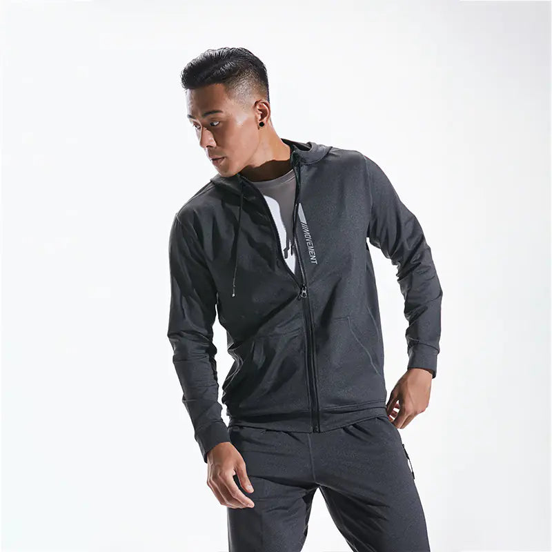 Men's Hooded Slim Fit Sports Jacket for Running
