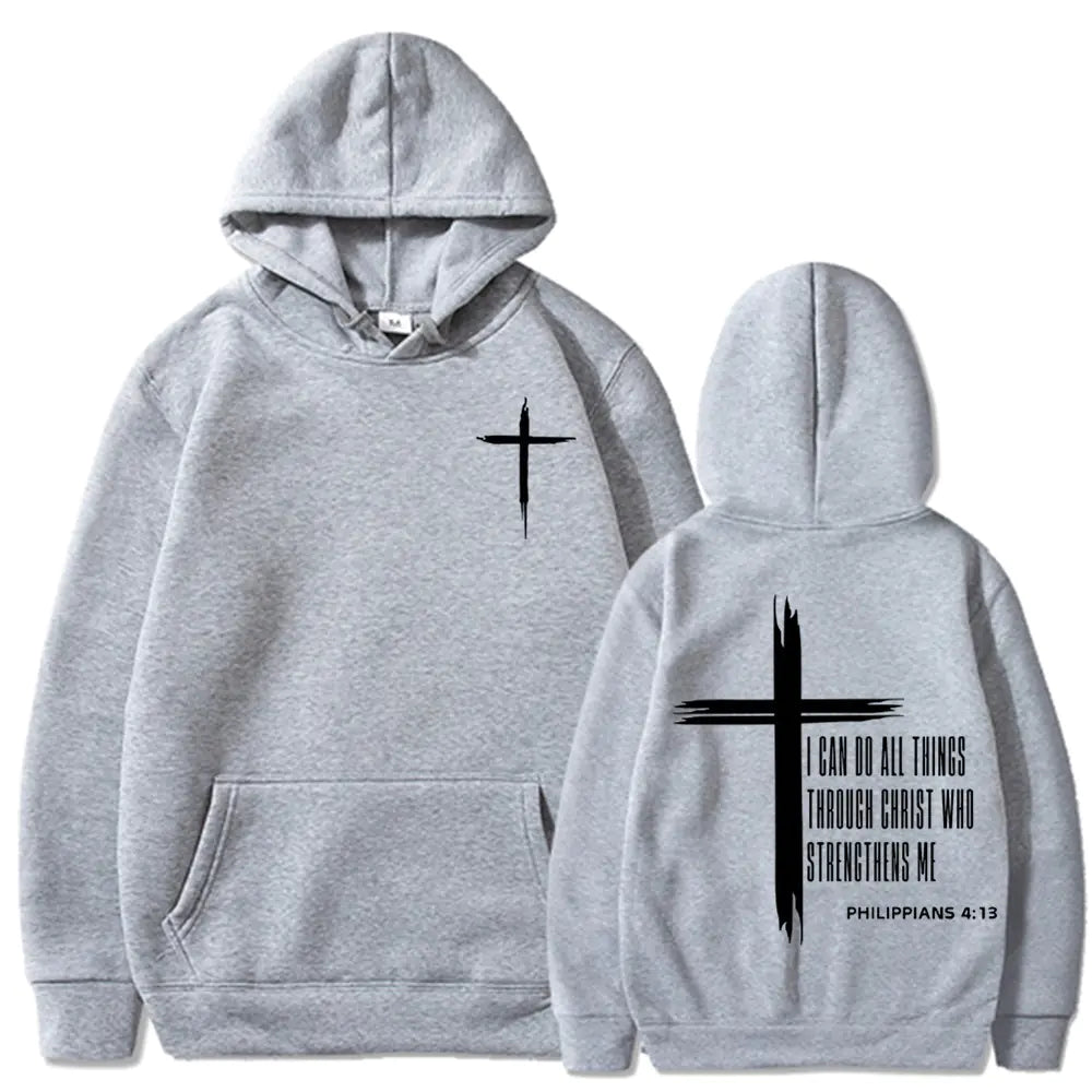 RetroCrucifixTMChrist Motivational Hoodie